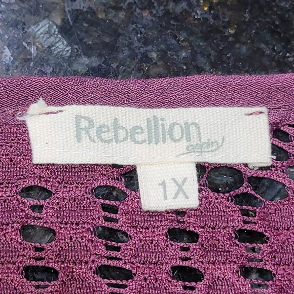 1X Lace Crochet Crinkle Boho 3/4 Bell Sleeve Midi Dress - Picture 5 of 5